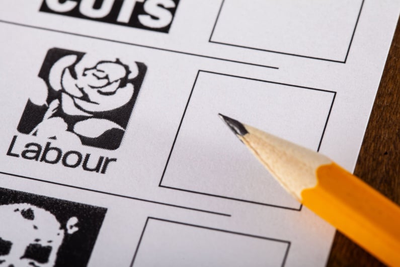 Labour on voting card