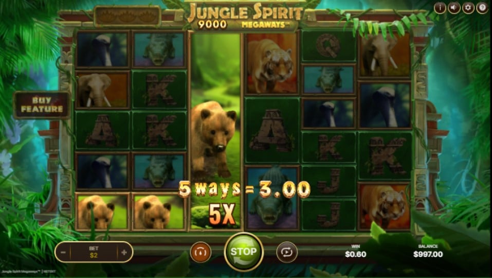 Jungle Spirit Megaways slot reels NetEnt - best new online slots of the week