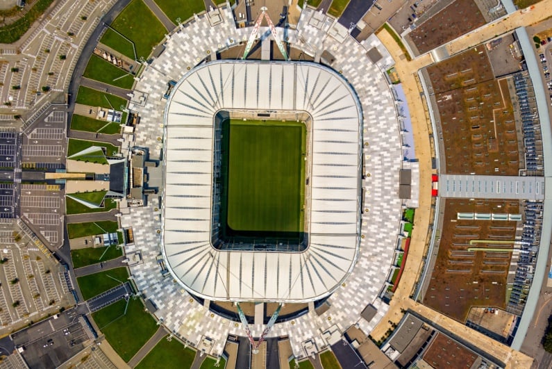 Aerial view of Allianz Stadium