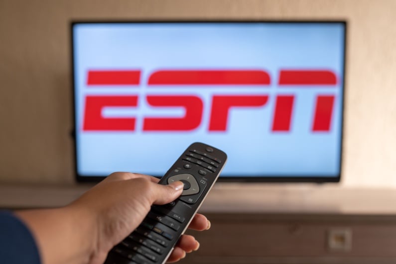 ESPN logo on TV