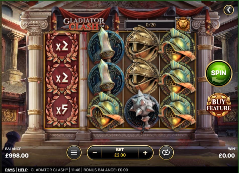 Gladiator Clash slot reels NetEnt - best new online slots of the week