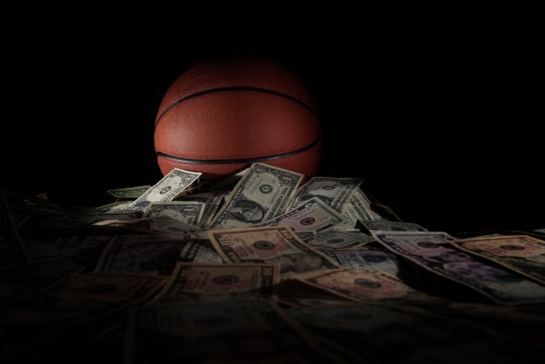 Basketball and cash