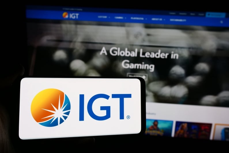 IGT logo on smartphone