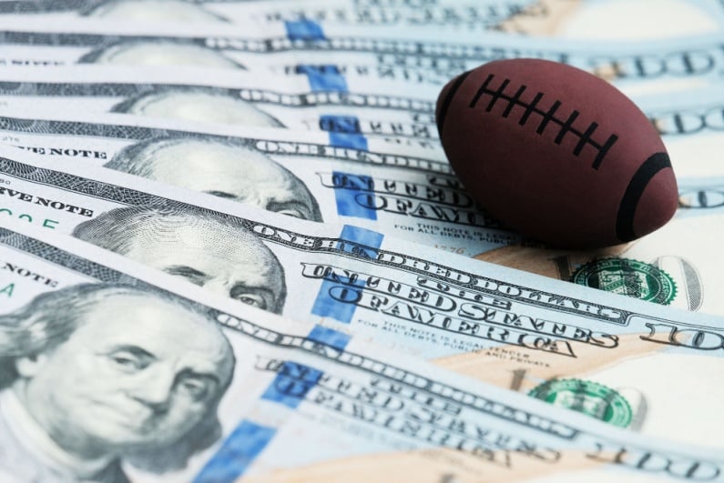 American money and football