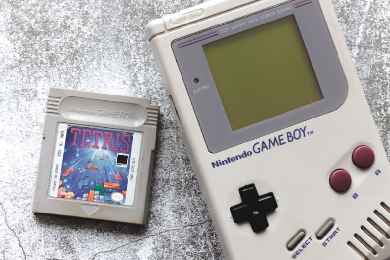 Tetris on Gameboy