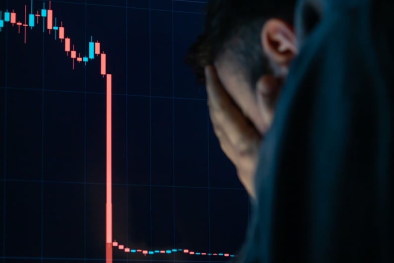 Man losing money on crypto decline