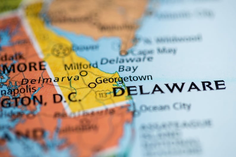 Delaware on map