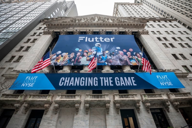 Flutter Entertainment banner on NYSE