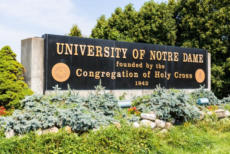 Notre Dame sign