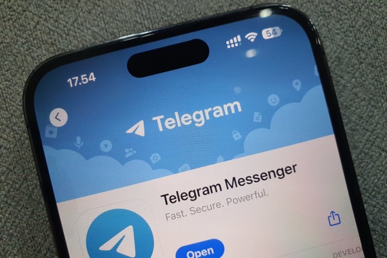 Telegram app on phone