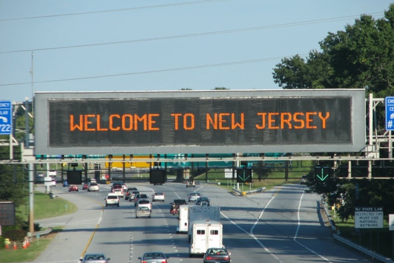 Welcome to New Jersey sign