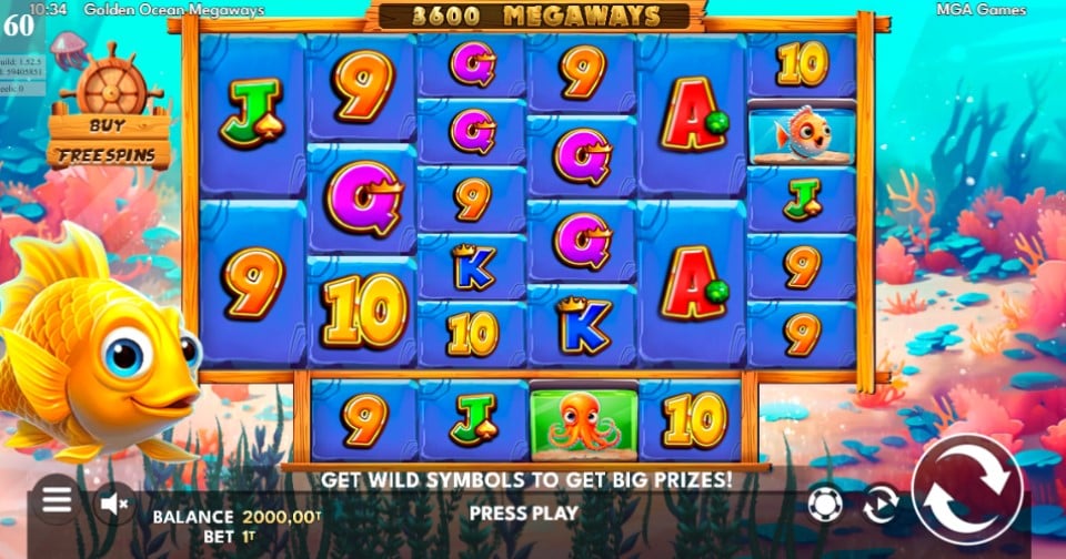 Golden Ocean Megaways slot reels - best new online slots of the week