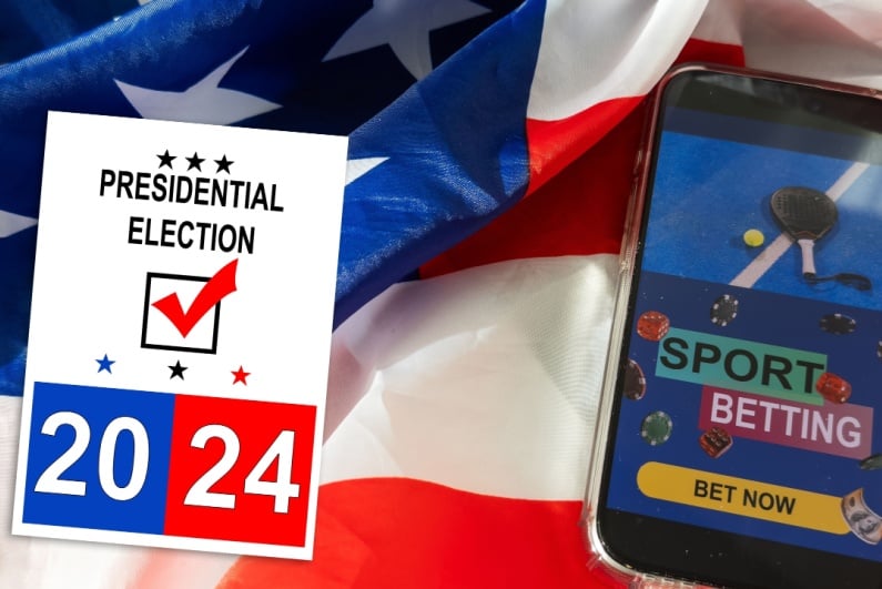 Smartphone with sports betting, presidential elections