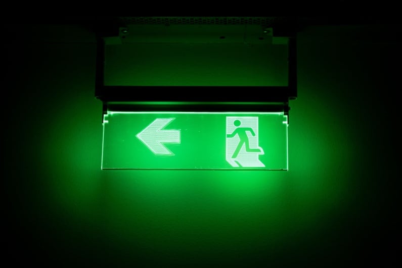 Exit sign