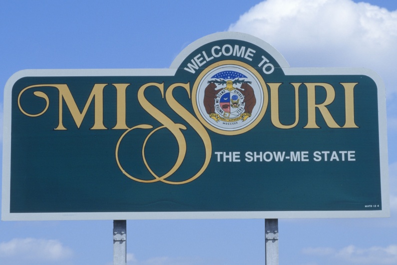 Welcome to Missouri sign