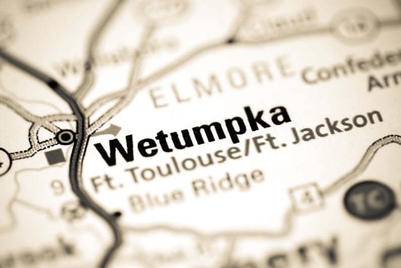 Wetumpka on a map