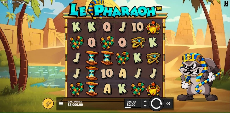 Le Pharaoh slot reels by Hacksaw Gaming - best new online slots of the week September 13 2024