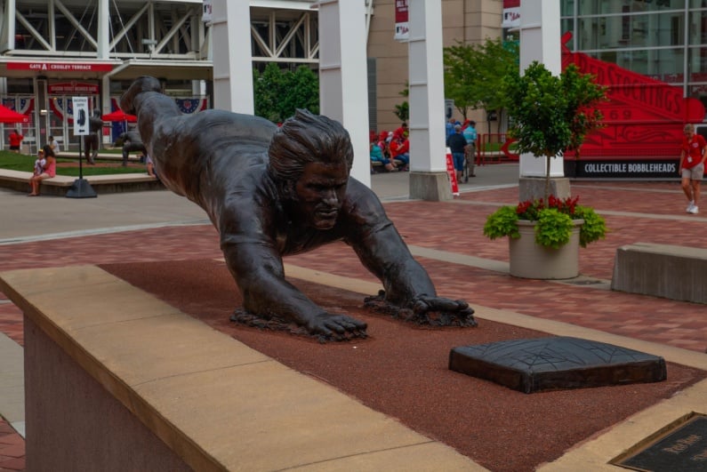 Pete Rose statue at Great American Ball Park