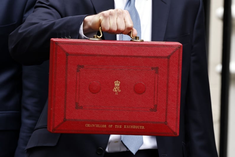 UK red box containing budget