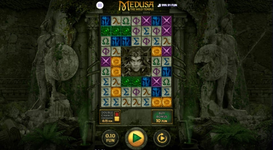 Medusa the Wild Temple slot reels by 7777 Gaming