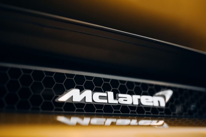 McLaren logo on car