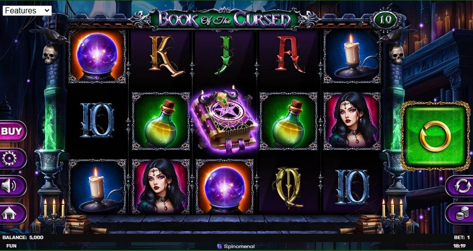 Book of the Cursed slot reels by Spinomenal - best new online slots of the week