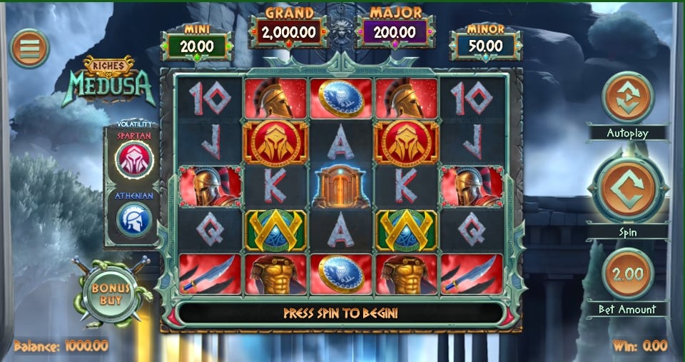 Riches of Medusa slot reels by Qora Games - best new online slots of the week