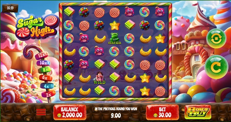 Sugar High online slot reels by Rival Gaming