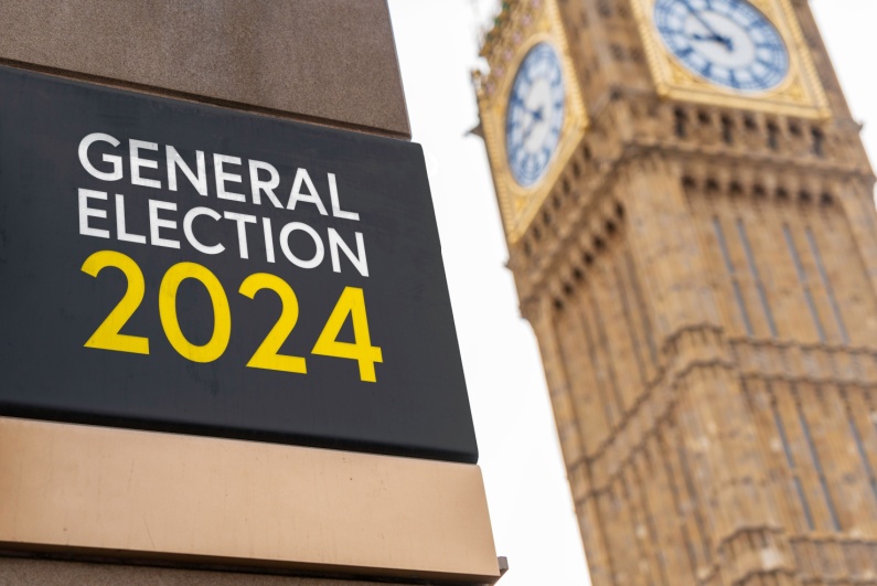 UK general election sign