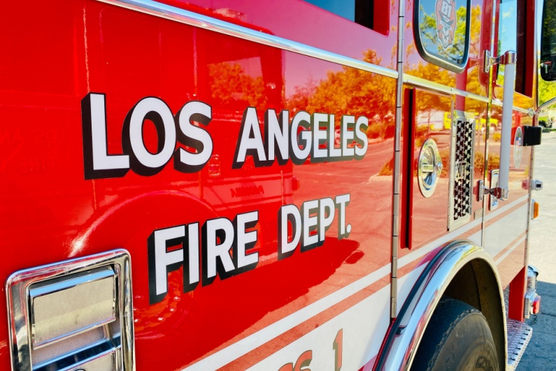 LA Fire Department truck