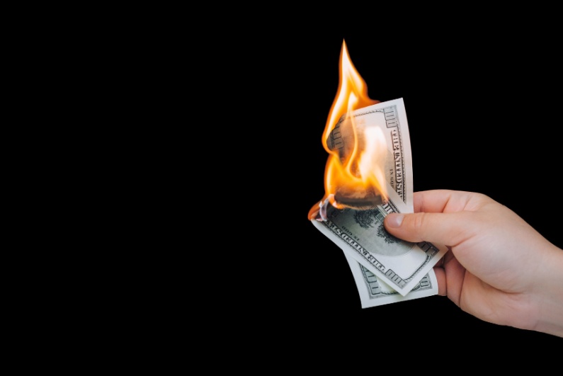 Burning money