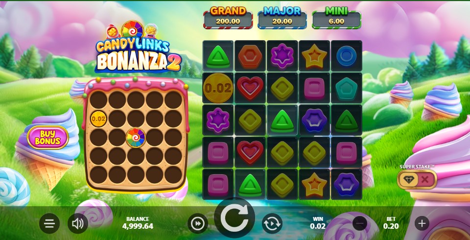 Gulungan slot Candy Links Bonanza 2 oleh Stakelogic - slot online baru terbaik minggu ini