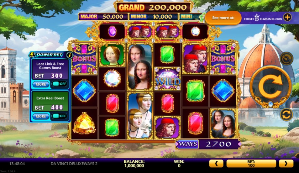 Da Vinci DeluxeWays 2 slot reels by High 5 Gaming - best new online slots of the week