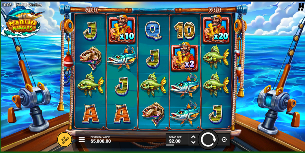 Marlin Masters slot reels by Hacksaw Gaming - best new online slots of the week