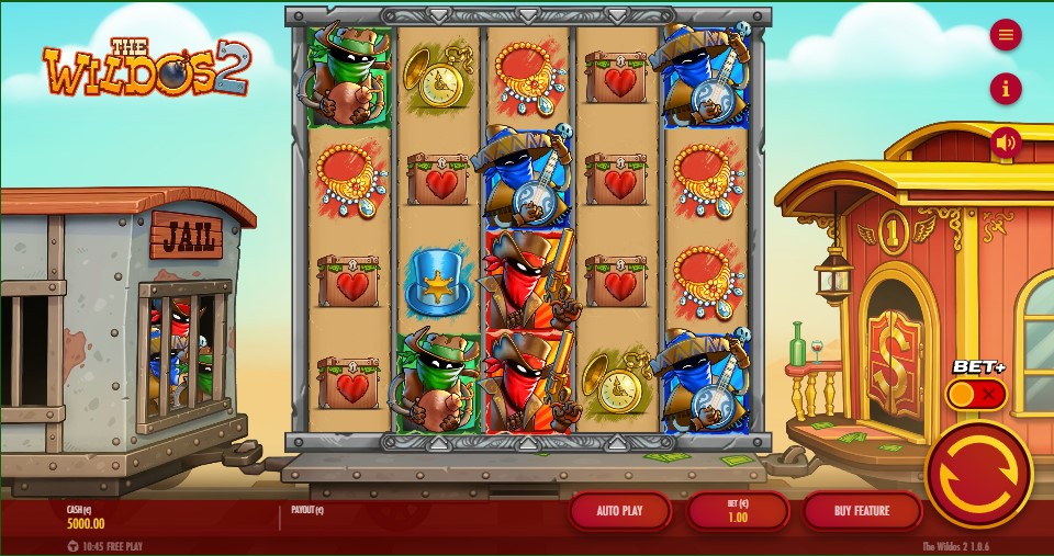 Gulungan slot Wildos 2 oleh Thunderkick 