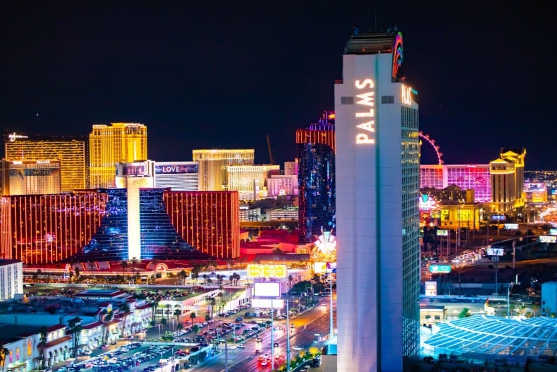 Palms Casino at night