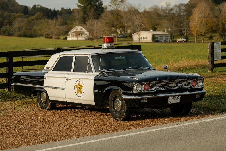 old fashioned police car