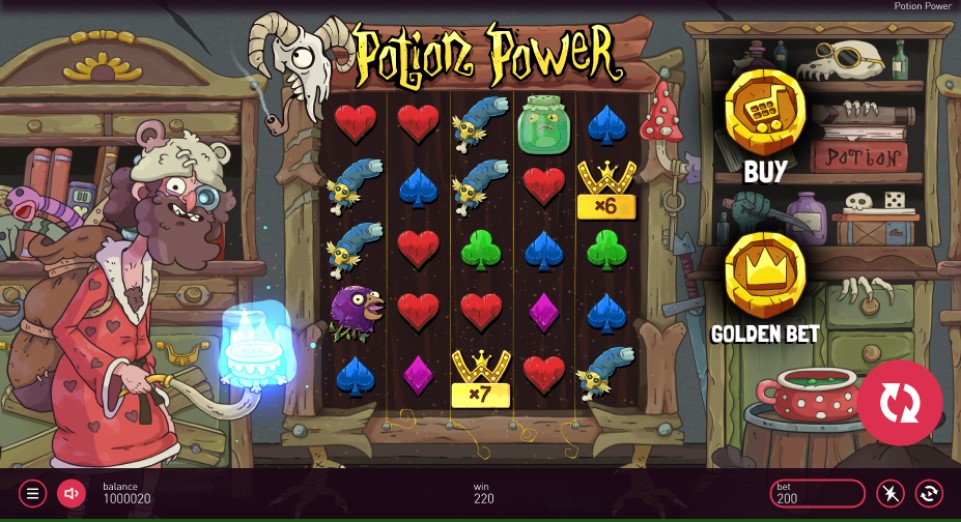 Potion Power slot reels by Peter and Sons - best new online slots of the week