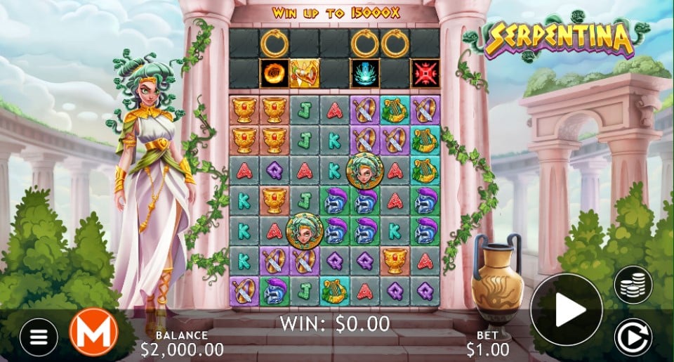 Serpentina slot reels by Massive Studios - best new online slots of the week