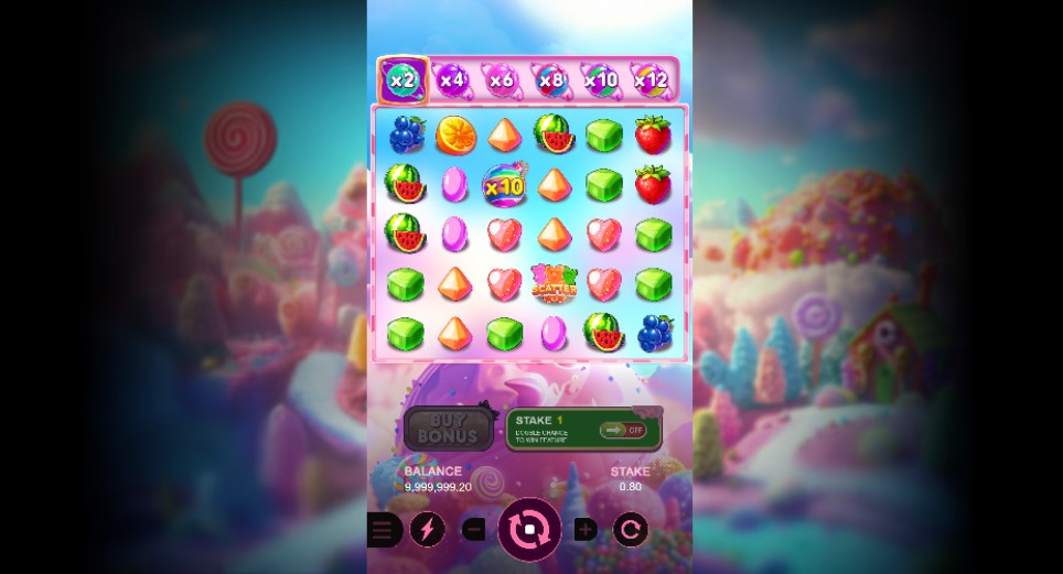 Sweet Bombs slot reels by Funky Games