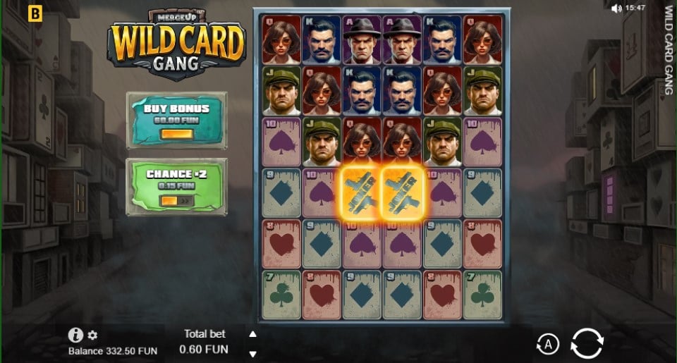 Wild Card Gang slot reels by Bgaming