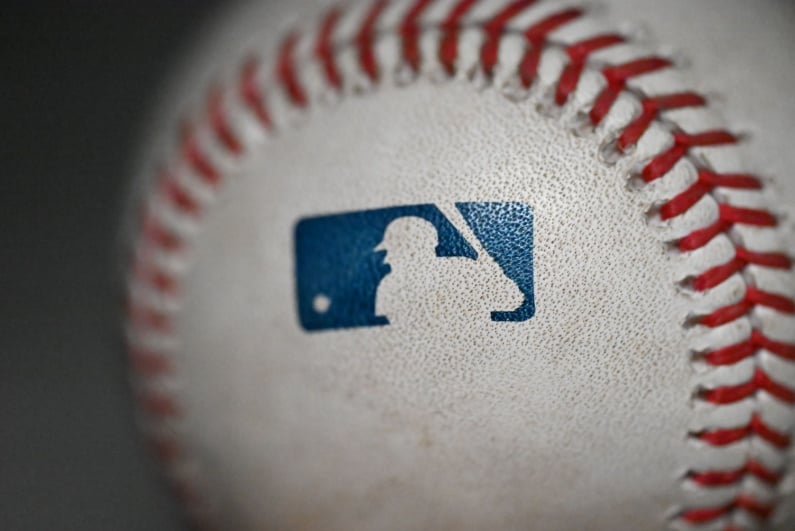 Baseball with MLB logo