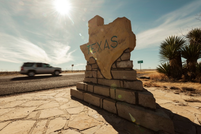 Texas highway sign