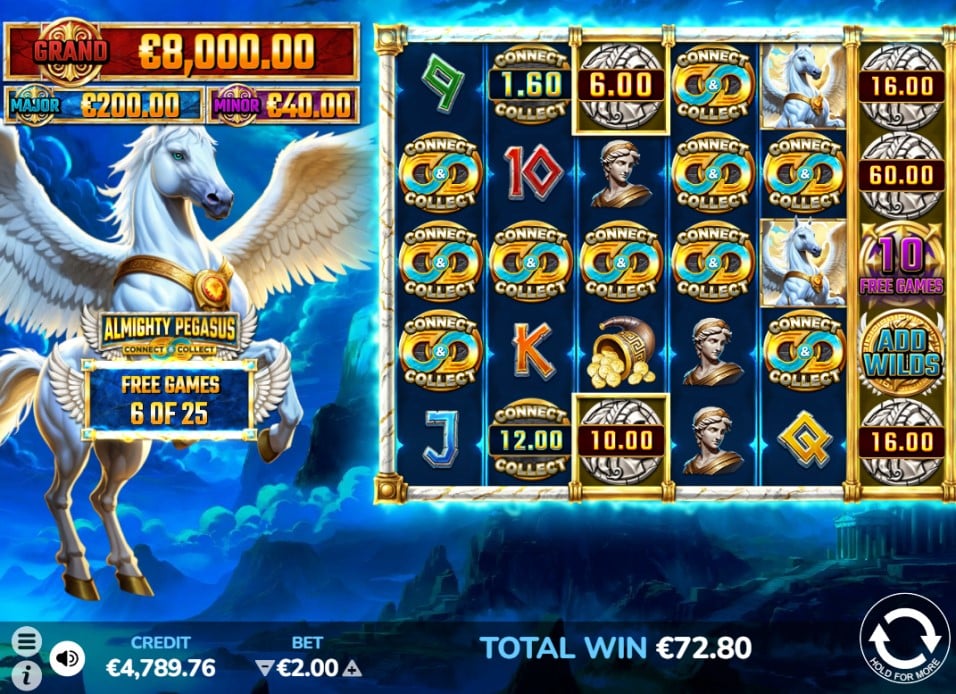 Almighty Pegasus Connect & Collect free spins