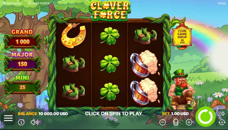 Clover Force slot reels by OnlyPlay - best new online slots of the week