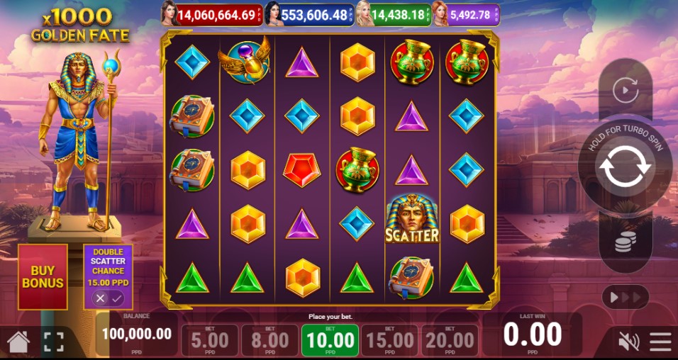 Slot Golden Fate X1000 Reels oleh PatePlay